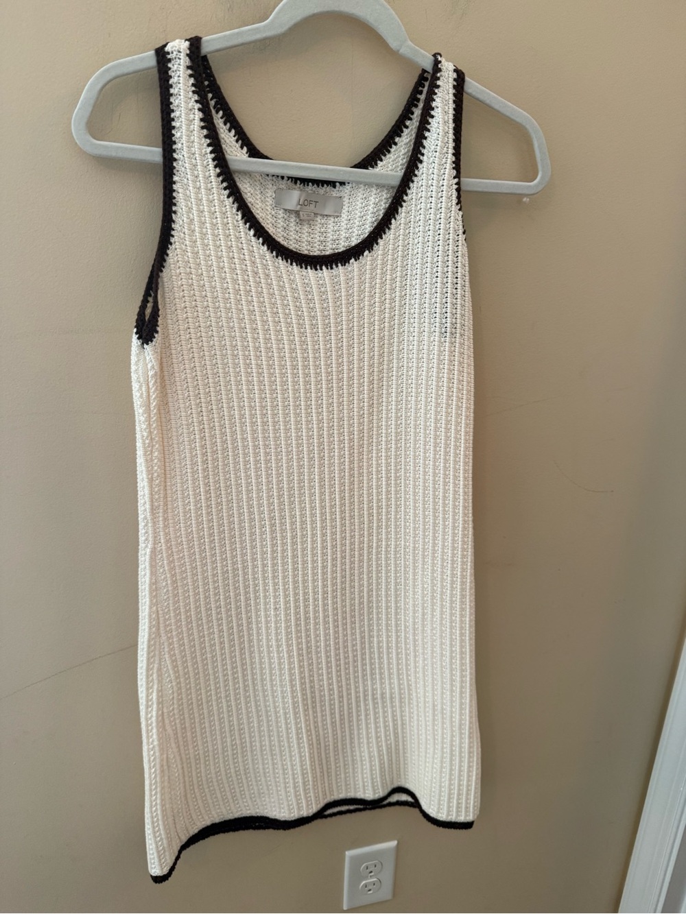 Loft White Crochet Mini Dress - Picture 2 of 6